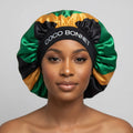 🇯🇲 Jamaica Flag Design – Coco Bonnet – Premium Satin Hair Bonnet
